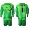 Original Trikotsatz Tottenham Hotspur LLORIS 1 Torwart 2022-23 Grüne Langarm Für Kinder